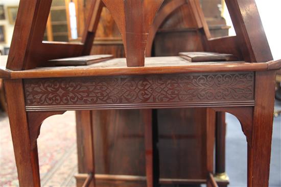 A late Victorian mahogany telescopic folio stand, H.5ft 11in.